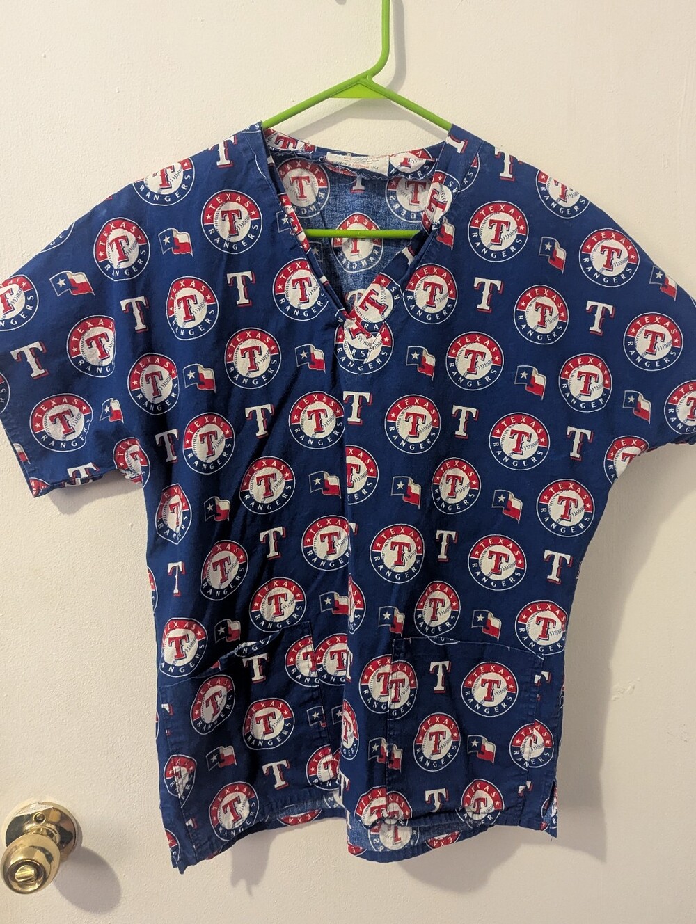 Texas Rangers Scrub Top